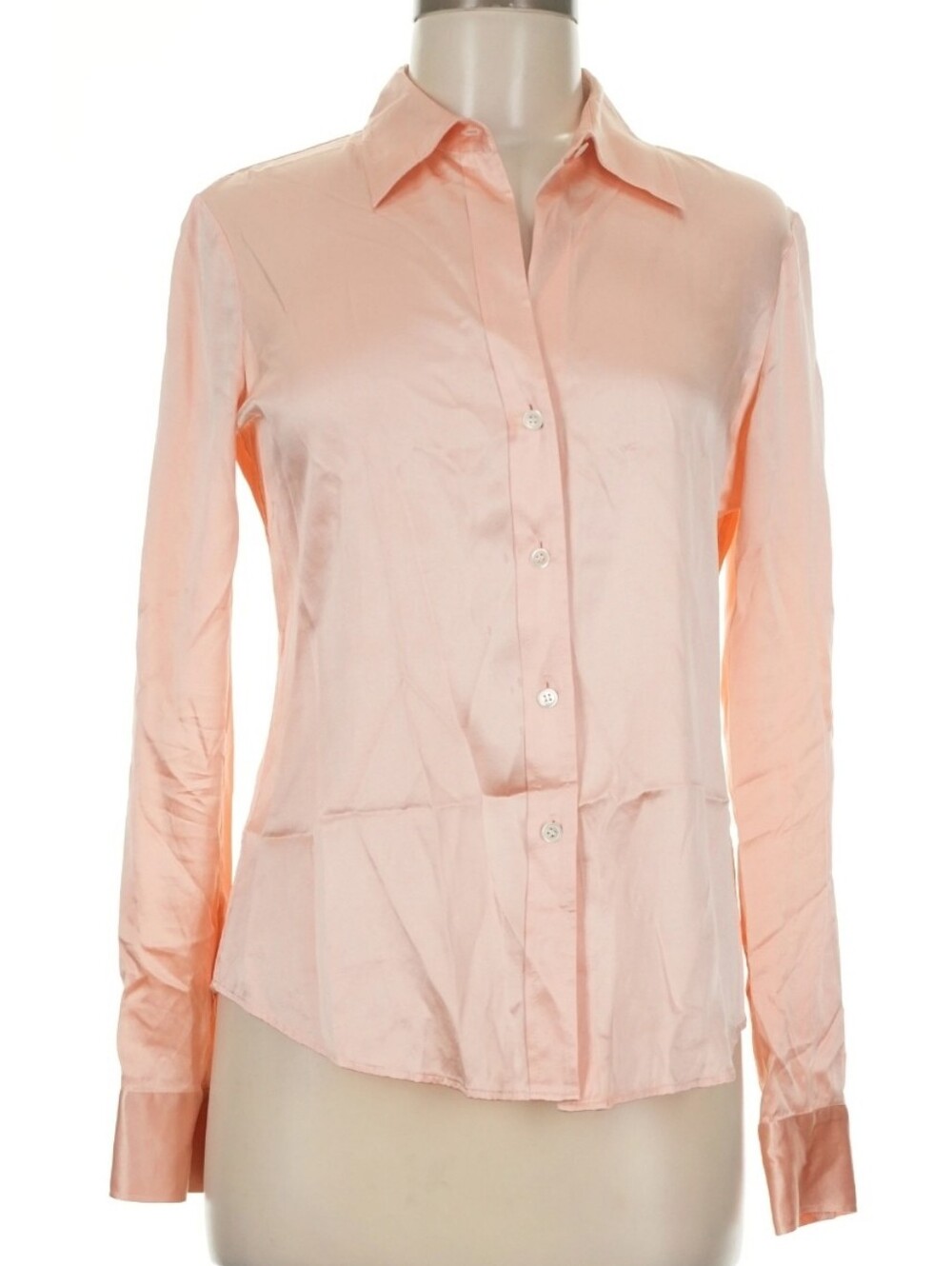 Theory Peach Silk Larissa Blouse